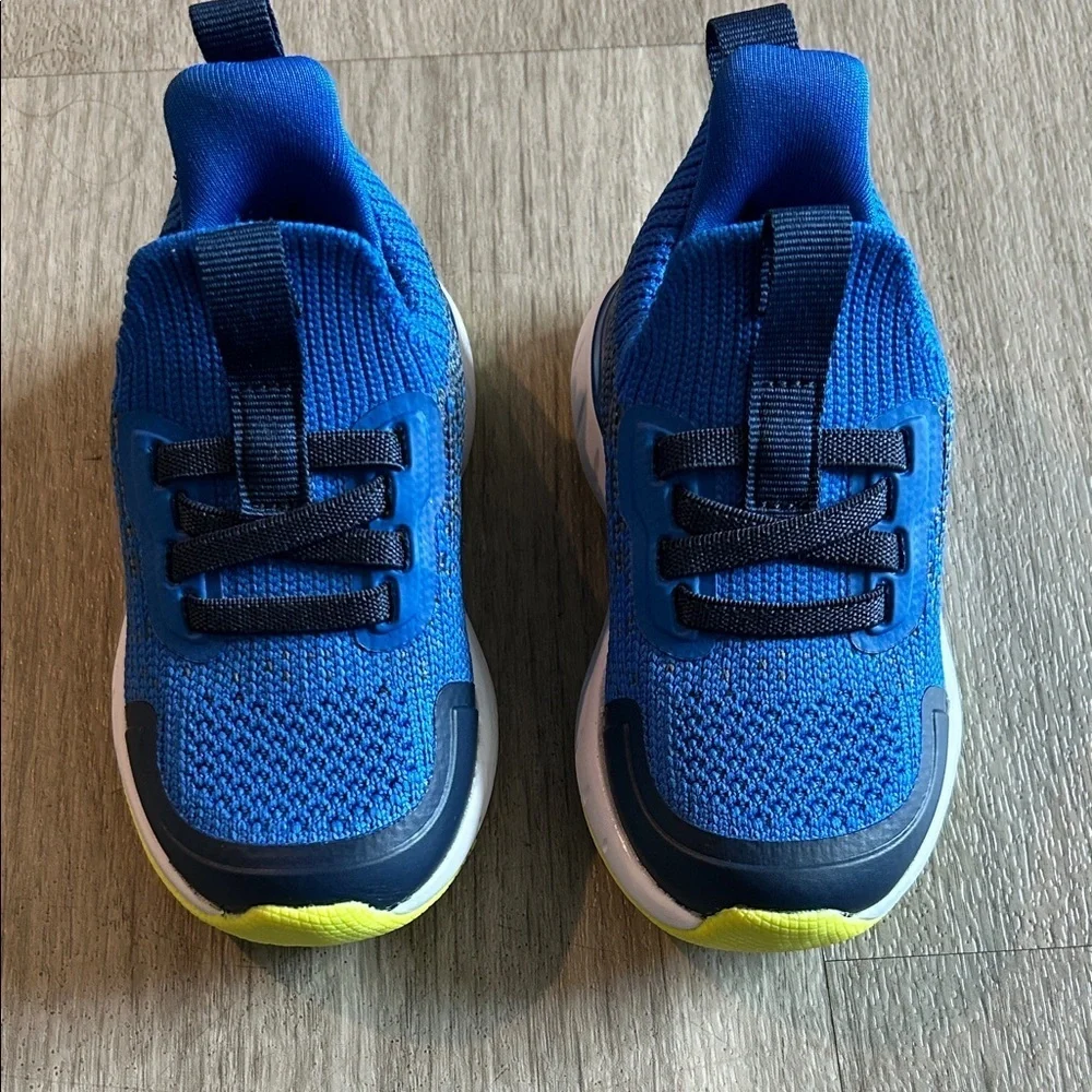 All in Motion Kids Sneakers in Blue with Neon Accents